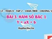 Bảng giá trị và cách vẽ đồ thị của Hàm số bậc nhất...